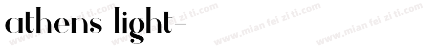 athens light字体转换